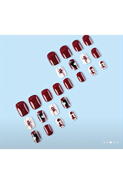 Alya Nail Studio HALLOWEEN Cadılar Bayramı Noel Hediyesi Örümcek Kırmızı Siya...