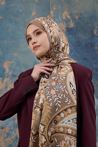 İpekhan Σάλι Cappucino Indian Voile - 5004-11