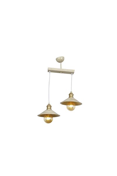 Taşcan Aydınlatma Ufo Retro 2 Piece Cream Boxed Pendant Lamp Chandelier