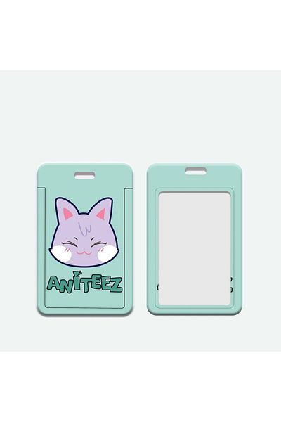 Kpop Dünyasi Ateez Aniteez San'' Sandeoki'' Hard Cover Card Holder/Keychain