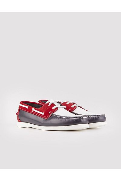 Cabani Genuine Leather Lace-Up Navy Blue Men's Casual Shoes