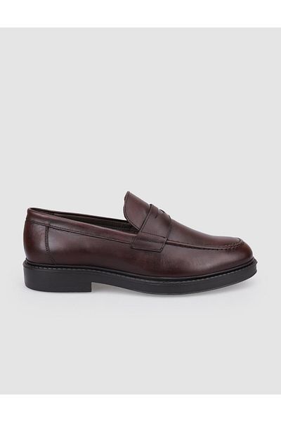 Cabani 100% Genuine Leather Brown Men's Casual Shoes