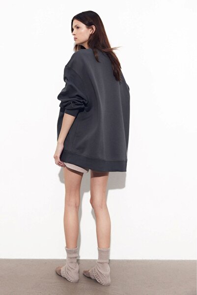 The Champ Clothing Smoked Crew Neck Polar Jardin Du Village Text Printed Oversize φούτερ