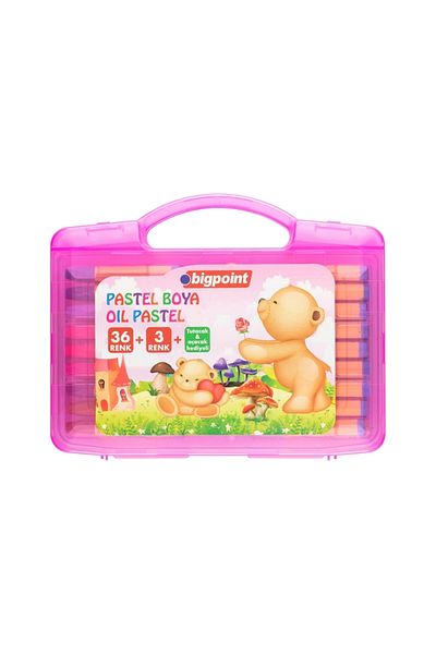 Bigpoint |   Pastel Paint Set, Vibrant Colored Opener and Holder Gift, 36 Colored Set, Pink Bag