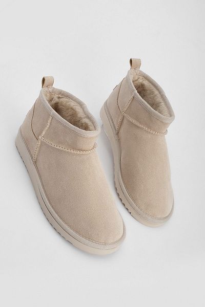 Marjin Women's Daily Boots Pasep Beige Suede
