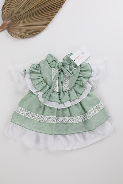 ÖZSEMODA Hakim Yaka Fırfırlı Elbise