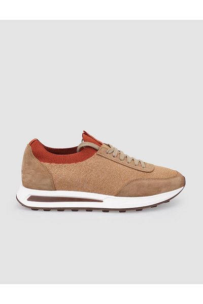 Cabani Knitwear Tan Lace-Up Men's Sports Shoes