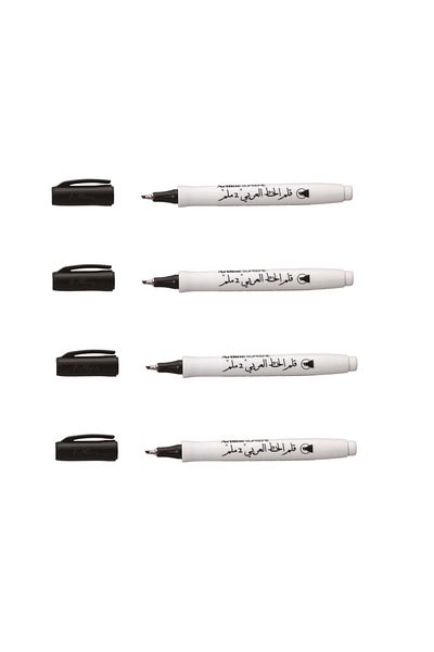 artline ARTLINE Supreme Calligraphy Pen 2.0 - Arabic Calligraphy Pen, 2.0 mm Black (4 Pieces)
