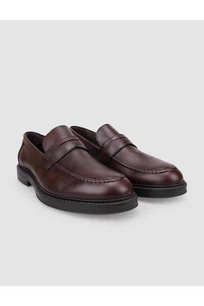 Cabani 100% Genuine Leather Brown Men's Casual Shoes