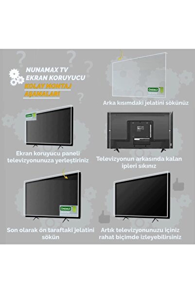Nunamax 50" Inç 126 Ekran Tv Ekran Koruyucu 50 50