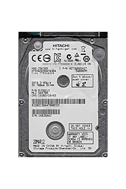 HITACHI Travelstar Z5k320 Hts543232a7a384 2.5" 320 Gb Sata Hdd