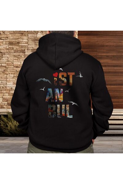 Crea Eymer Wear Світшот з ілюстрацією Стамбула, великий розмір, чорний