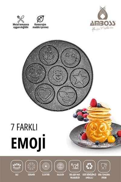Amboss Funny Emoji Pancakes Pancakes 26 cm