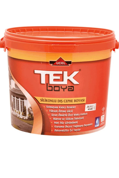 TEK BOYA Tek Silikonlu Dış Cephe Boyası Beyaz 15 Lt 20 Kg
