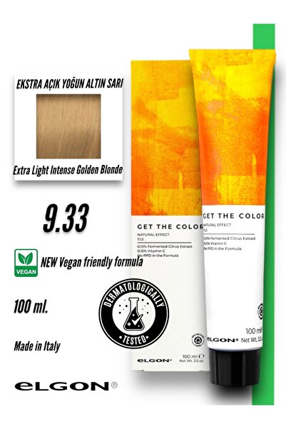 Elgon Get The Color 9.33 Profesyonel Saç Boyası (100 ml.) (Oksidansız)