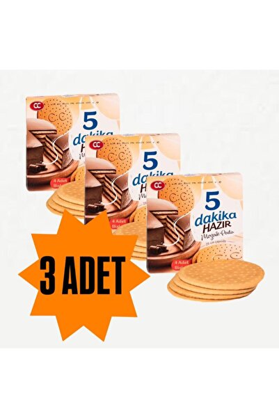 CC 5 Dakika Mozaik Pasta 3 Adet 5 Dakika Hazır Pasta 20 Cm Çapında Pasta Tabanı Bisküvisi