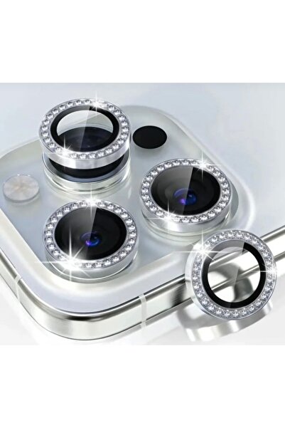 UMD İphone 15 Pro/15 Pro Max Taşlı Sapphire Kamera Lens Koruyucu Uyumlu