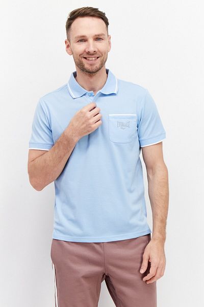 EVERLAST Men Sportswear Fit Chest Pocket Outdoor Polo Shirt, Light Blue