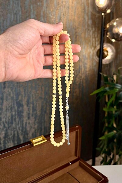 dergah tesbih سبحة صلاة بتصميم قطرة العنبر الفضية (99 حبة) (سبحة قطرة العنبر)