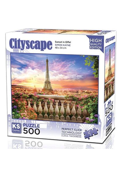 Ks Games 500 Piece Sunset Puzzle in Eiffel
