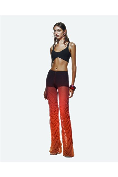 Khela The Label Calamity Mesh Pants Kadın Turuncu Bol Paça Pantolon