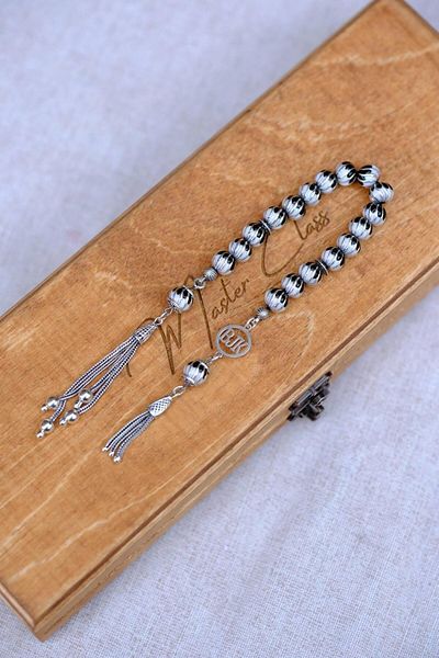 dergah tesbih Beşiktaşlı Full Silver Design Zaza Tasbihi