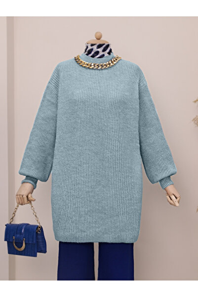 Modamorfo Balloon Sleeve Soft Knitted Knitwear Tunic