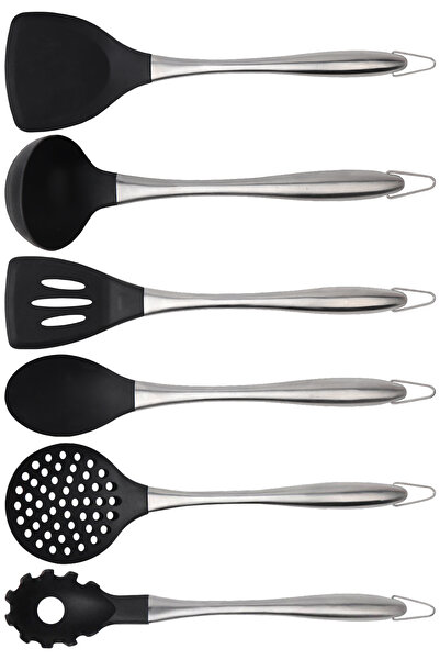 valletta Pisa 6-piece Silicone Tip - Heat Resistant Fireproof Non-stick Stainless Steel Serving Set