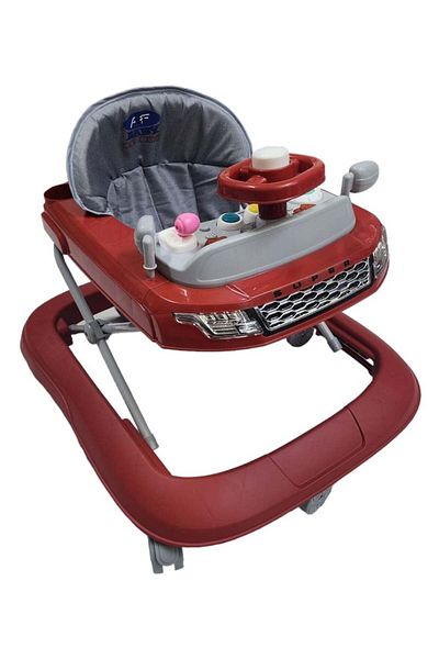 BabyCara مشاية أطفال بتصميم سيارة رياضية مع موسيقى