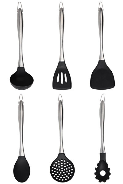 valletta Pisa 6-piece Silicone Tip - Heat Resistant Fireproof Non-stick Stainless Steel Serving Set