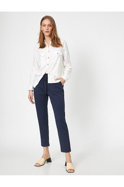 Koton Fabric Featured Tie Waist Trousers