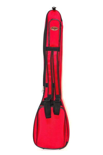 PANDURA MÜZİK Pandura Music Professional Impermeabil 20 mm Pad Gigbag Long Binding Saz Case Roșu