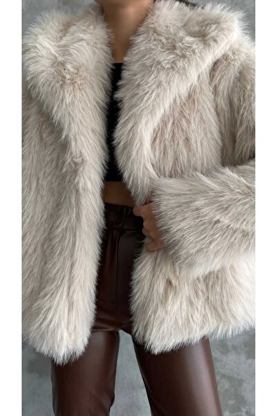 NÜANS MODA معطف الفرو