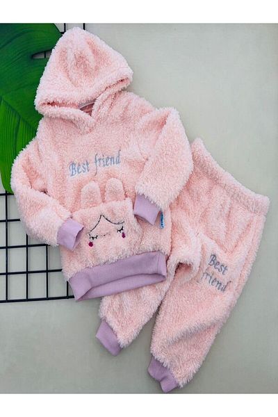 ÖRZİKİDS Örzi Kids Hoodie Velsoft Plush Suit 2/3/4/ Age