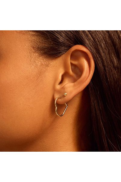 Beloro Jewels Della Spiga Luna 9 Ayar Altın Herz Ohrringe BO360081