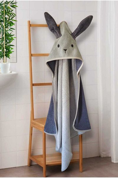 Alpar Tekstil 100% Cotton Soft Baby Girl-Boy Bath Towel Swaddle / Rabbit