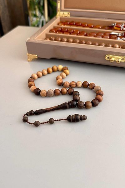 dergah tesbih Natural Mixed Tree Rosary