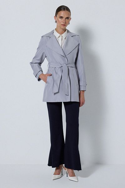 Touché Privé Trench Coat with Epaulette Sleeves