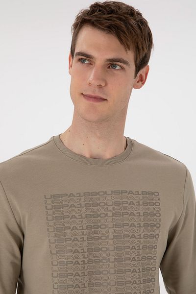 U.S. Polo Assn. Men's Light Khaki Sweatshirt 50293461 -Vr183