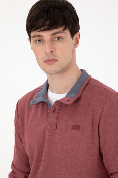U.S. Polo Assn. سترة رجالية باللون العنابي 50290772 -VR014