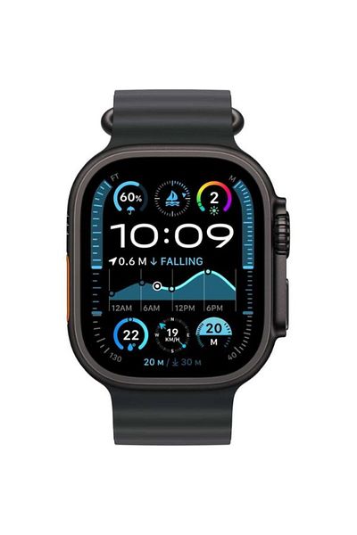 Apple Watch Ultra 2 GPS + Cellular 49mm Black Titanium Case with Black Ocean Band