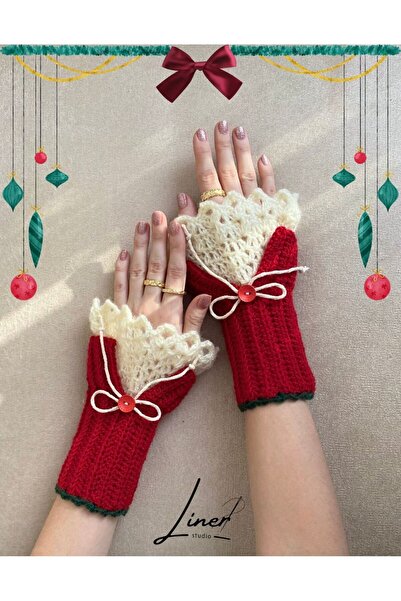 Liner Noel Çiçeği Vintage Kolluk/Eldiven