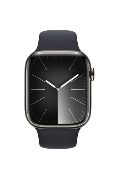 Apple Watch Series 9 GPS + Cellular 41mm Graphite Stainless Steel Case with Midnight Sport Band