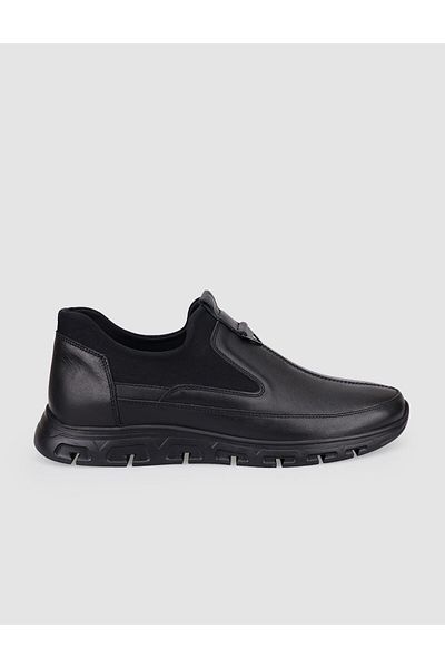 Cabani 100% Genuine Leather Black Men's Casual Shoes