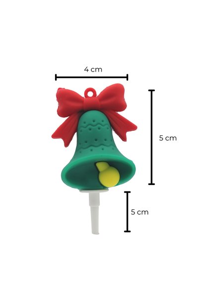 PASTRY PLANET Ornament decorativ de Anul Nou din silicon pentru tort 1 clopot (breloc)