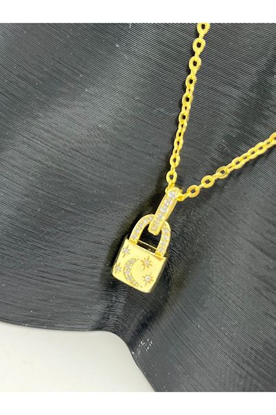 Store Lock Detailed Necklace