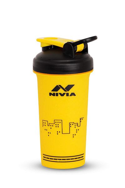 Nivia Street Sports Shaker | Yellow | 750 ml | Plastic | For Sports | Gym | Running | Water