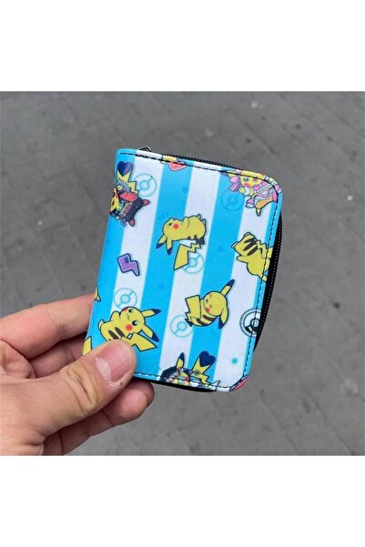 Karakedi Pokemon în dungi - Portofel scurt cu colaj Pikachu