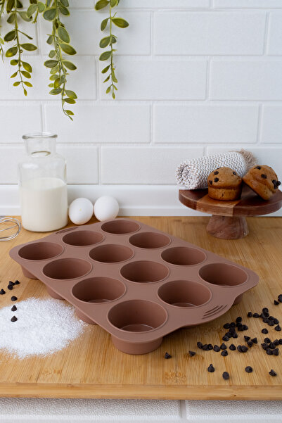 Silicolife SL30 12'lı Silindir Muffın Kuru Pasta ve Kek Kalıpları