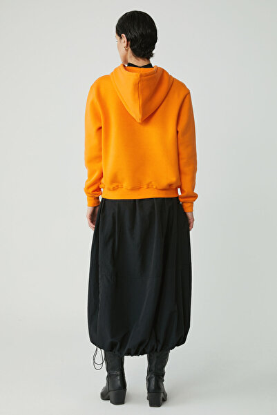 ETHIQUET Γυναικείο φούτερ Diane Comfort Fit με κουκούλα πορτοκαλί με φλις εσωτερικά